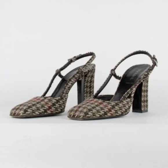 Prada Houndstooth Sling-Back Heels - Picture 3 of 10